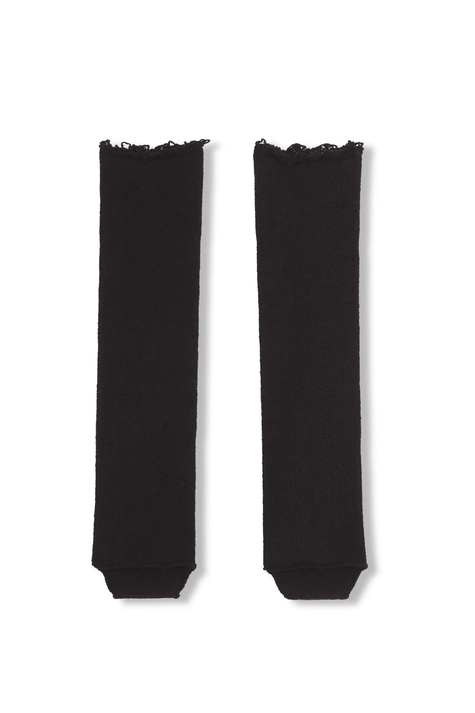 Winter, black wool and cashmere leg warmers