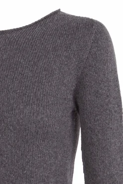 Winter, gray melange wool and cashmere sweater