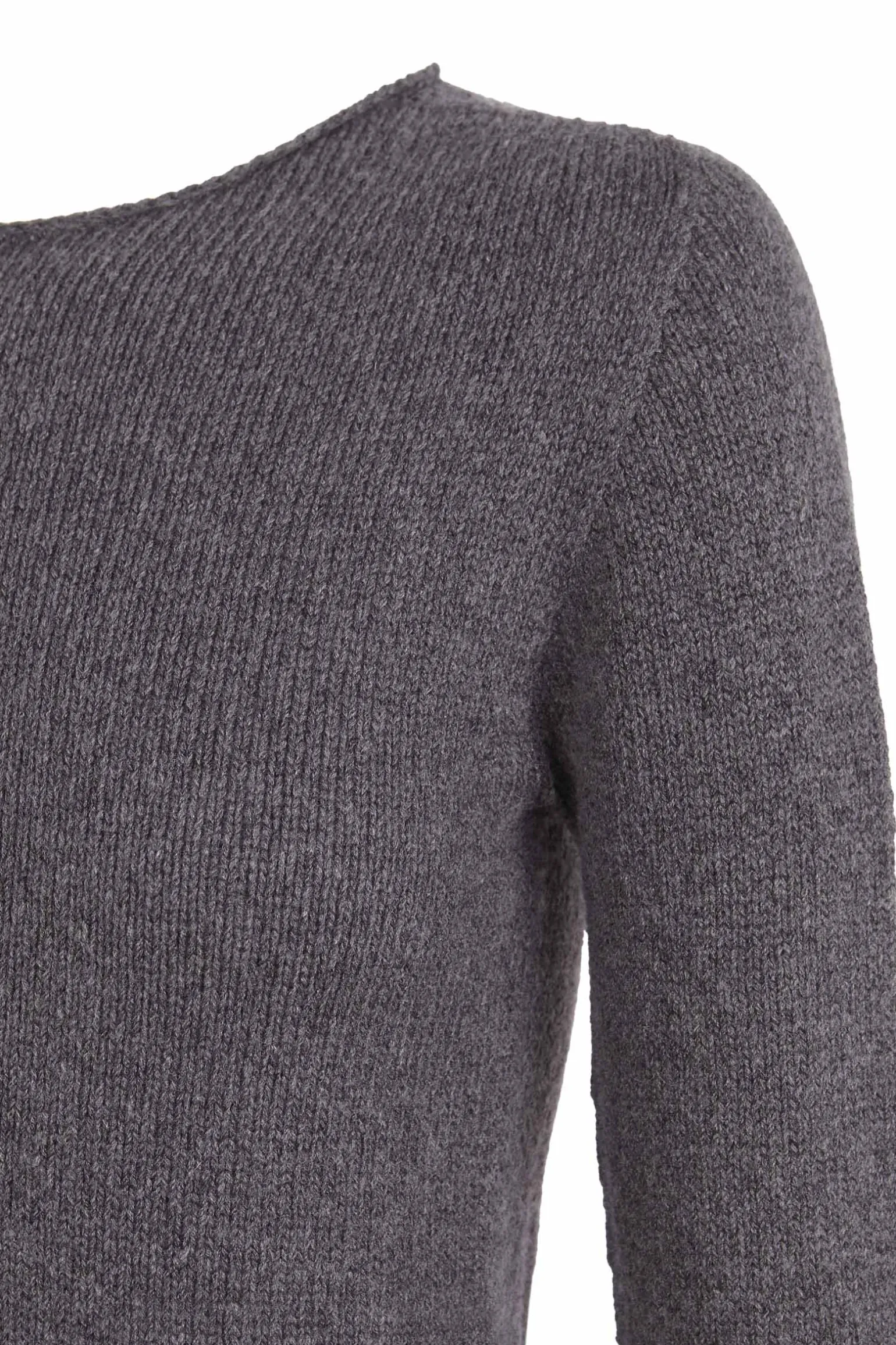Winter, gray melange wool and cashmere sweater