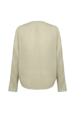 Yo, sage green ramie top