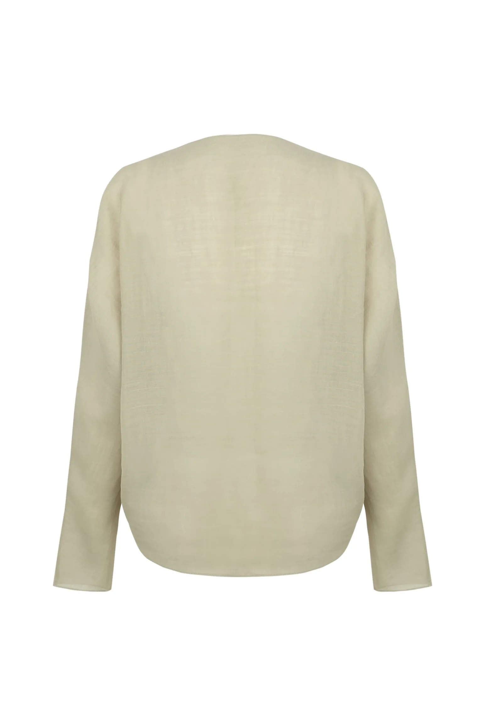 Yo, sage green ramie top