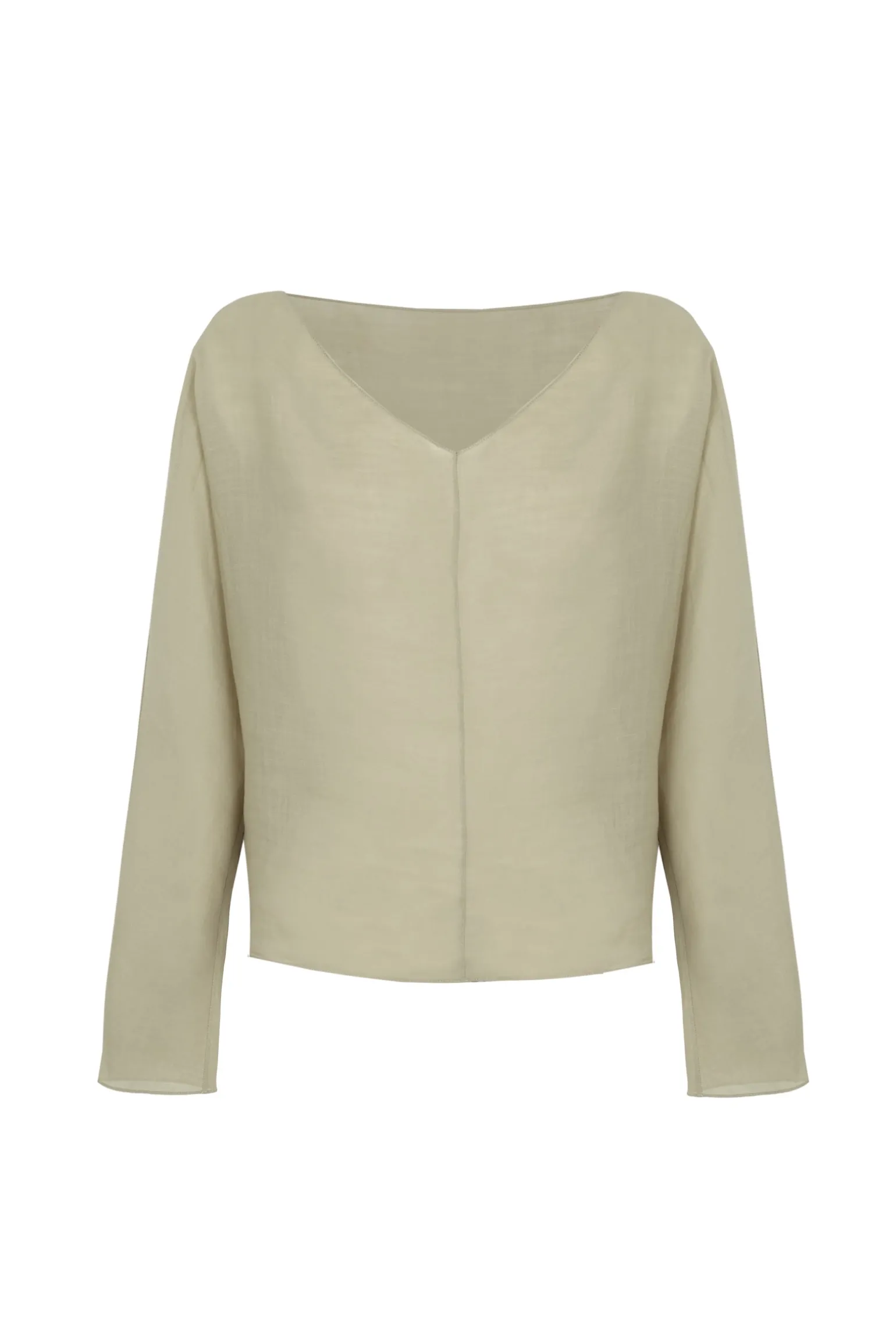 Yo, sage green ramie top