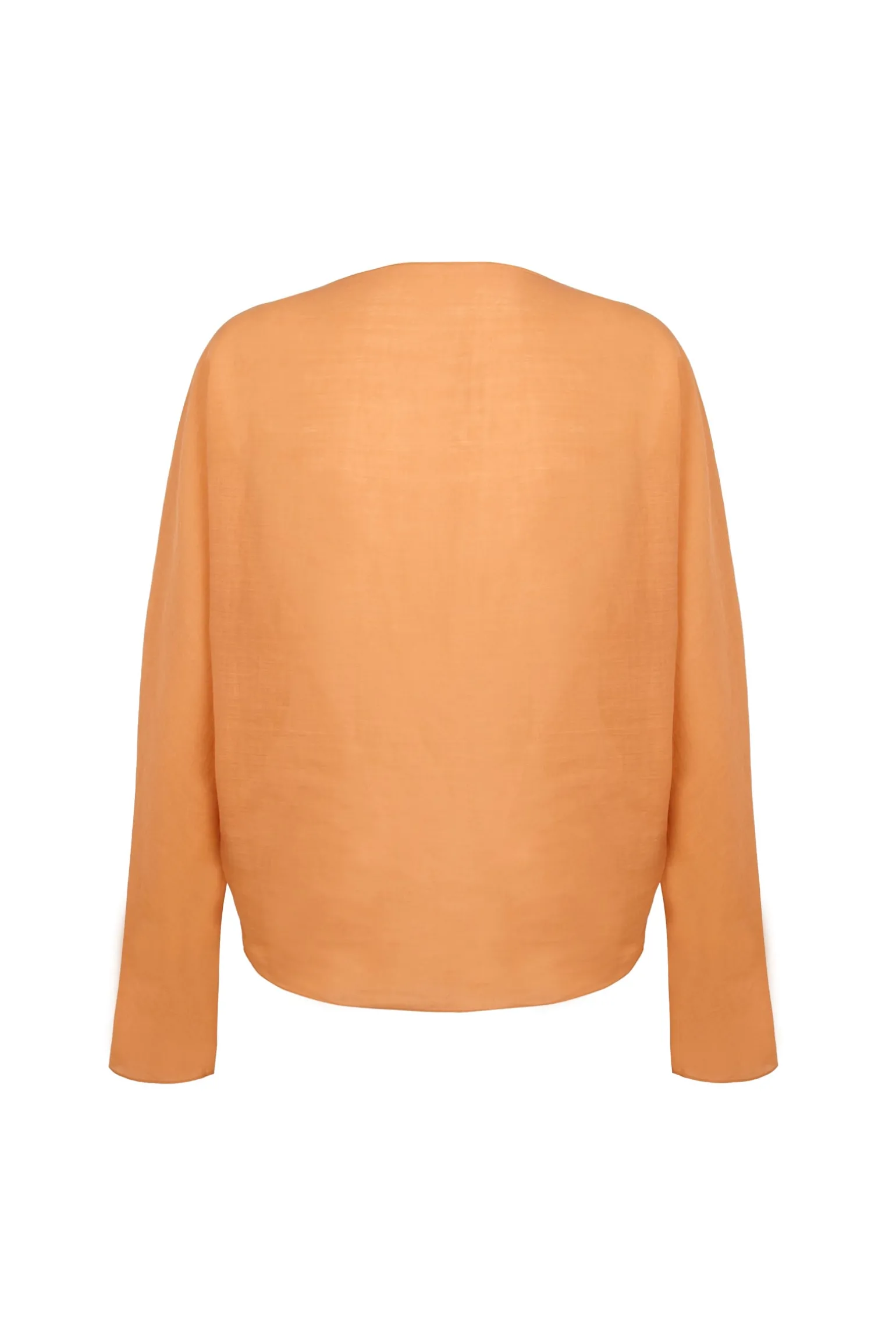 Yo, tangerine ramie top