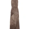 Yoko, fade cocoa halter dress