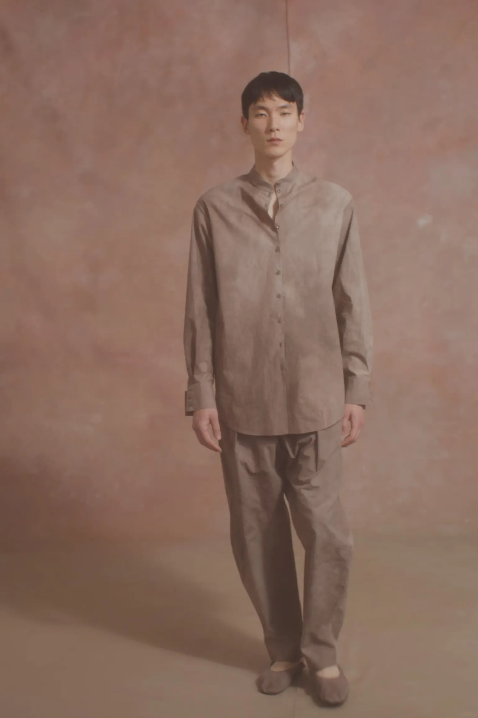 Yoko, fade cocoa poplin shirt
