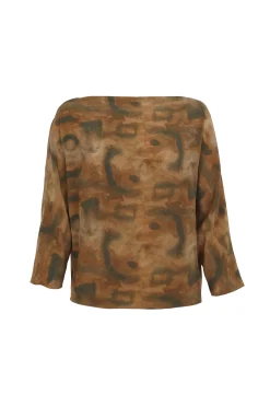 You, taiyo print silk top