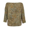 You, trap print silk top