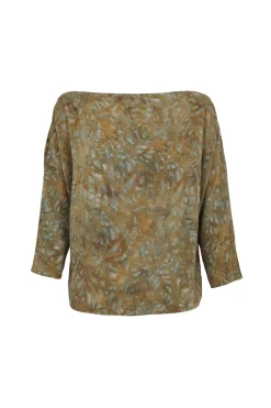 You, trap print silk top
