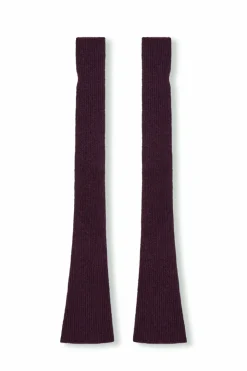 Zakia, burgundy baby alpaca arm warmers