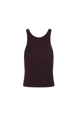 Zakia, burgundy top in baby alpaca, wool and silk