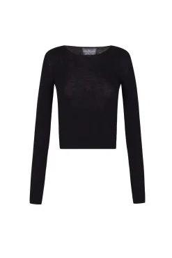 Zico, black baby alpaca and merino wool jumper